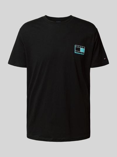 Tommy Jeans T-shirt o kroju regular fit z czystej bawełny Czarny 2
