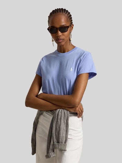 Polo Ralph Lauren Regular Fit T-Shirt aus reiner Baumwolle Hellblau 4