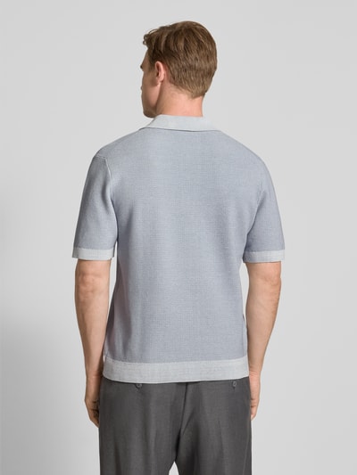 Drykorn Regular fit poloshirt met structuurmotief, model 'TAMIAN' Blauw - 5