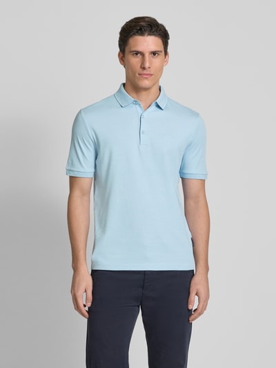 HECHTER PARIS Poloshirt mit kurzer Knopfleiste Hellblau 4