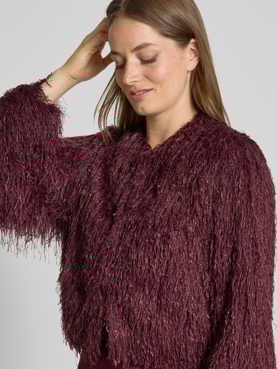 V by Vera Mont Jacke aus Effektgarn mit Rundhalsausschnitt Bordeaux 3