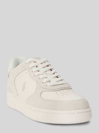 Polo Ralph Lauren Sneakers low van rundleer met logo-opschrift Offwhite - 1