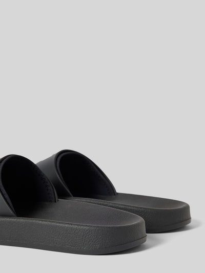 HUGO Slippers met labelprint, model 'Nil' Zwart - 2