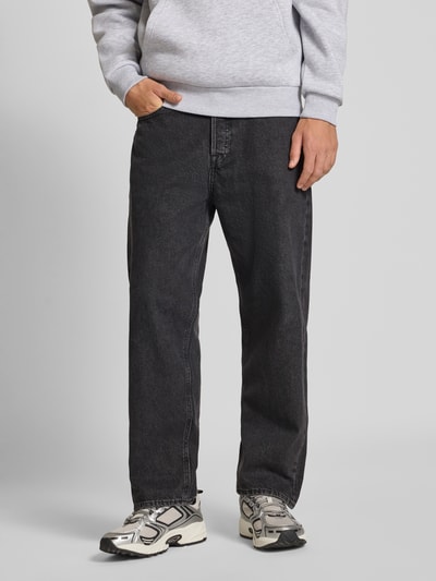 JACK & JONES Jeansy o szerokim kroju z 5 kieszeniami model ‘Alex’ Czarny 4