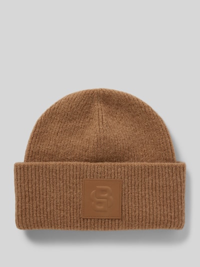 BOSS Beanie mit Label-Detail Modell 'Laru' Camel 1