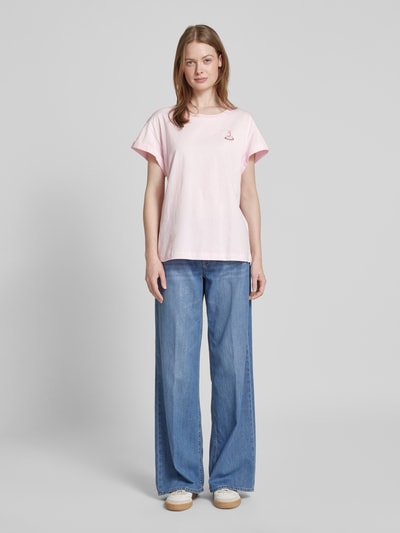 Rich & Royal T-Shirt mit Motiv-Print Rosa 1