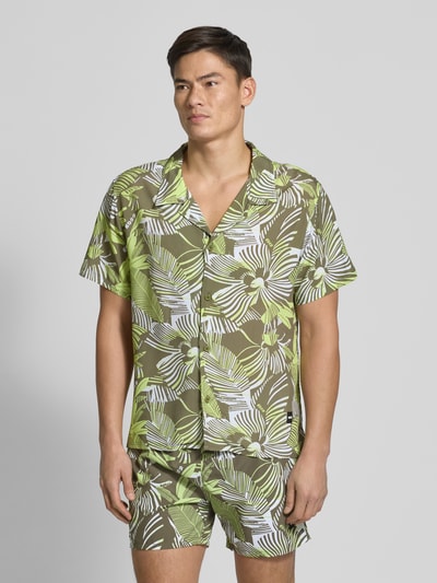 BOSS Relaxed Fit Freizeithemd mit Resortkragen Khaki 4