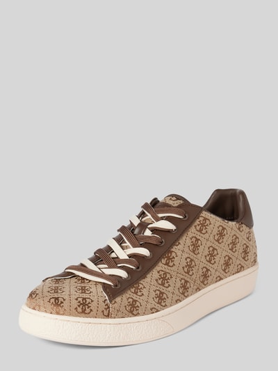 Guess Sneaker mit Allover Label-Muster Modell 'NOLA' Beige 1