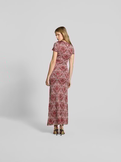 Rabanne Maxikleid mit Rundhalsausschnitt Rot 5