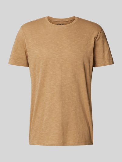 SELECTED HOMME T-Shirt mit Rundhalsausschnitt Modell 'ASPEN' Beige 2