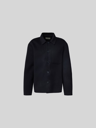 Officine Générale Hemdjacke mit Knopfleiste Dunkelblau 2
