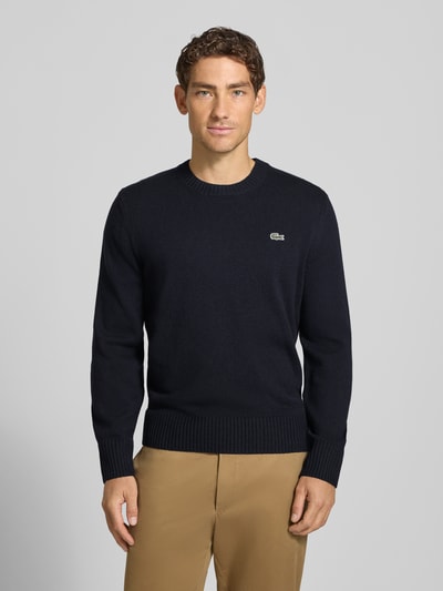 Lacoste Regular Fit Pullover aus reiner Wolle Marine 4