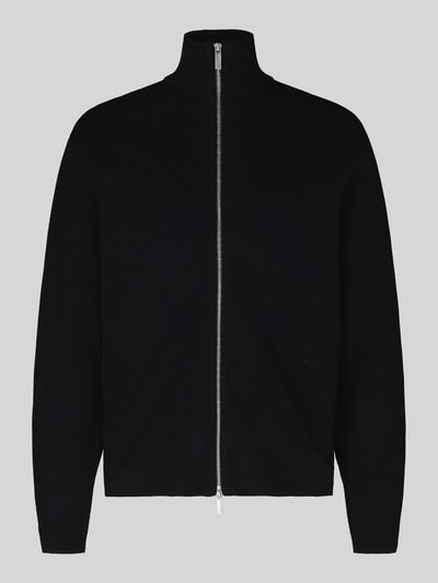 Selected Strickjacke mit Zweiwege Reißverschluss Black 2