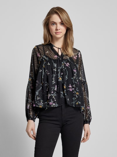 Only Bluse mit Allover-Muster Modell 'ONLAIDA ELISA' Black 4