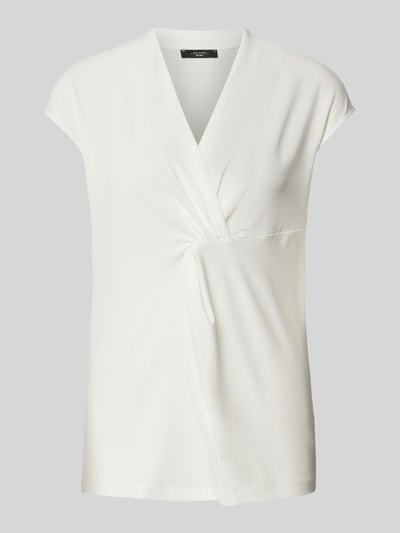 Weekend Max Mara T-shirt met plooien, model 'NEGOZI' Wit - 2