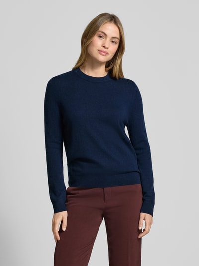 Jake*s Casual Strickpullover aus Kaschmir mit Rundhalsausschnitt Dunkelblau 4