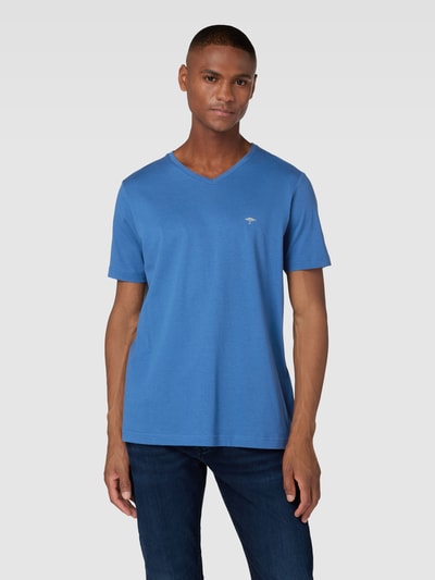 Fynch-Hatton T-shirt met V-hals Blauw - 4