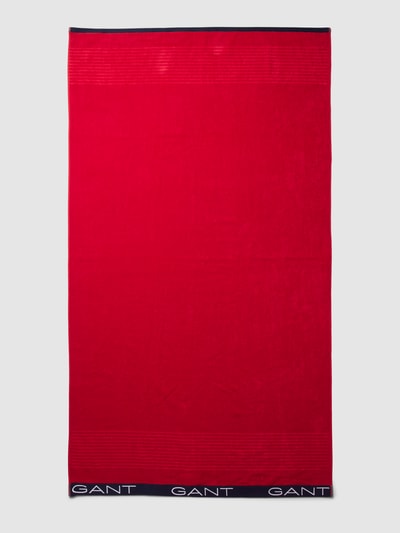 Gant Handdoek met labeldetail Rood - 2