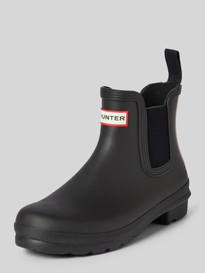 Hunter Chelsea boots met labelbadge Zwart - 1