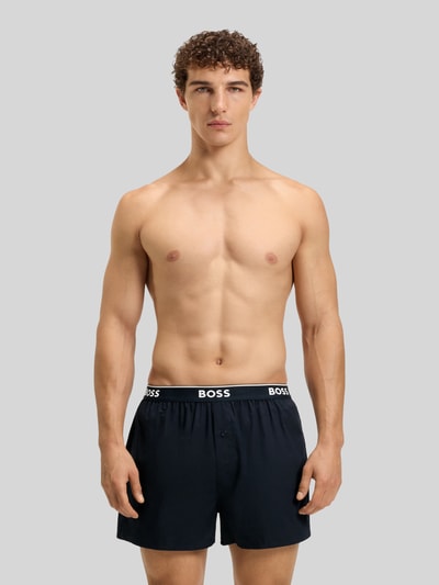 BOSS Bokserki o kroju regular fit z czystej bawełny w zestawie 2 szt. Ciemnoczerwony 4