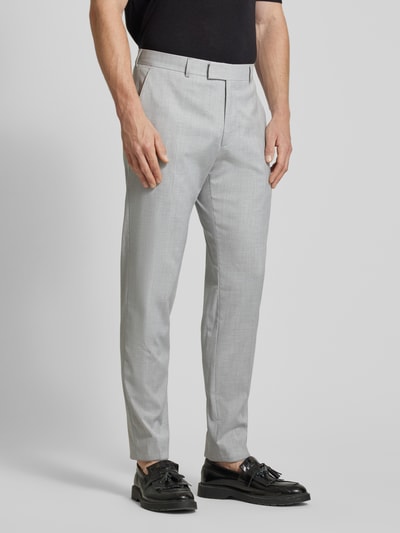 Strellson Slim fit pantalon met persplooien, model 'Melwin' Lichtgrijs - 4