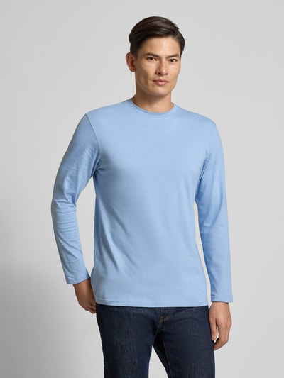 RAGMAN Shirt met lange mouwen en geribde ronde hals Lichtblauw - 4