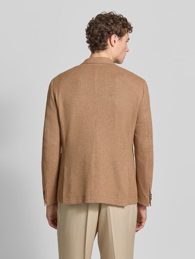 bugatti Slim Fit 2-Knopf-Sakko mit Strukturmuster Mittelbraun 5