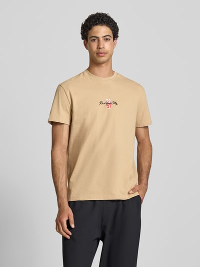 Tommy Jeans Regular Fit T-Shirt aus reiner Baumwolle Beige 4