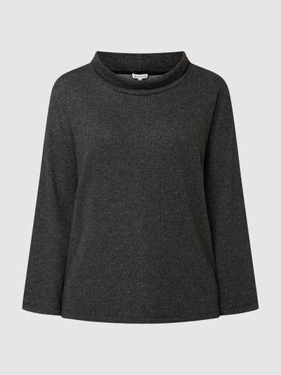 Tom Tailor Sweatshirt in Salz-und-Pfeffer-Optik  Black 2