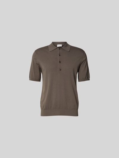 Closed Poloshirt mit gerippten Abschlüssen Anthrazit 2