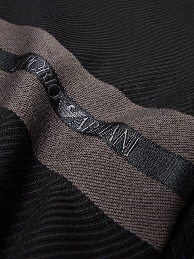 Emporio Armani Wollschal mit Seide-Anteil Black 2