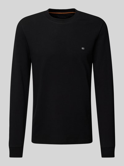 Christian Berg Men Longsleeve mit Label-Stitching Black 2