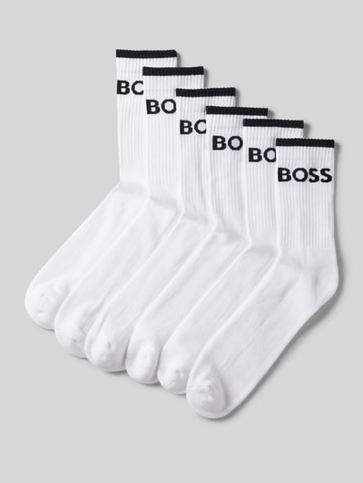 BOSS Socken mit Label-Print im 6er-Pack Weiss 1