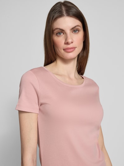 Christian Berg Woman T-shirt met geribde ronde hals Oudroze - 3