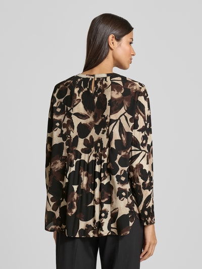 Betty Barclay Regular Fit Bluse mit Plisseefalten Dunkelbraun 5