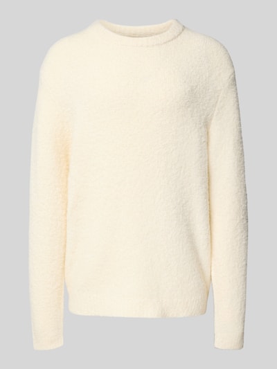 Jack & Jones Strickpullover in Bouclé-Optik Modell 'MEADOWS' Offwhite 2