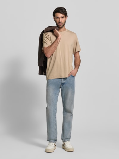 Selected Homme T-shirt o kroju regular fit z czystej Bawełna Model 'ASPAN' Szarobrązowy 1