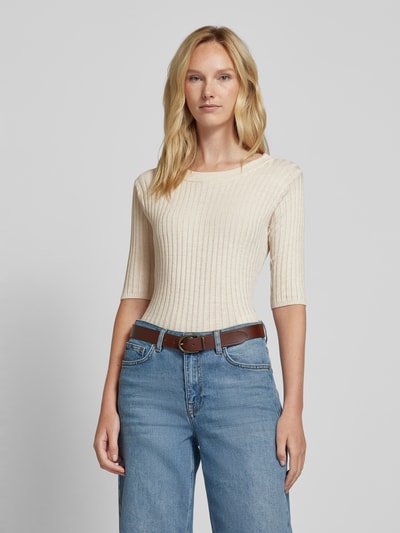 Soyaconcept Gebreide pullover met 1/2-mouwen, model 'FETIMA' Beige - 4