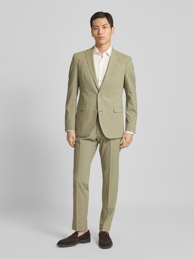 s.Oliver BLACK LABEL Regular Fit Anzughose mit feiner Webstruktur Hellgruen 1