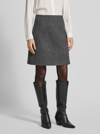 Weekend Max Mara Leicht ausgestellter Mini-Rock aus reiner Schurwolle Modell 'MARCHE' Dunkelgrau 4