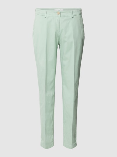 Brax Slim fit stoffen broek met persplooien, model 'STYLE.MARON' Mintgroen - 2