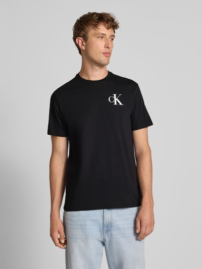 Calvin Klein Jeans T-Shirt mit Label-Print Black 4