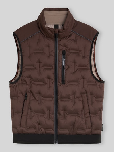 Tom Tailor Regular Fit Outdoor-Weste mit reflektierenden Elementen Dunkelbraun 2