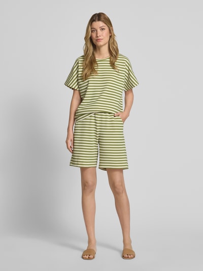 Soyaconcept Korte broek met elastische band, model 'BARNI' Kaki - 1