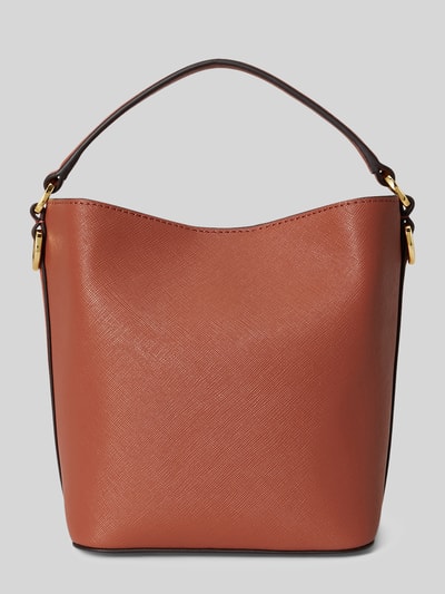 Lauren Ralph Lauren Handtas met echt leer met afneembare schouderband Terracotta - 4