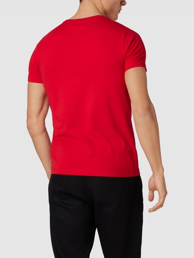 Tommy Hilfiger Slim Fit T-Shirt mit Label-Stitching Rot 5