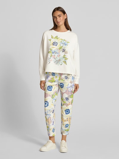 Christian Berg Woman sweatshirt met tunnelkoord Offwhite - 1