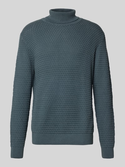 MCNEAL Sweter z wywijanym kołnierzem z prążkowanymi wykończeniami Antracytowy 2