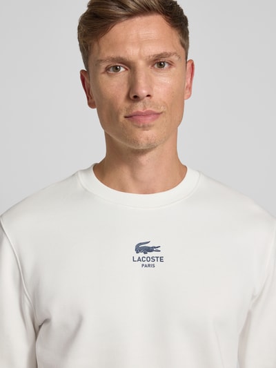 Lacoste Regular fit sweatshirt van puur katoen Offwhite - 3