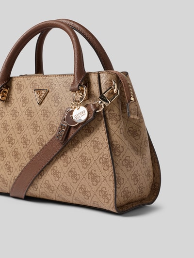 Guess Satchel bag met labeldetail, model 'NOELLE' Lichtbruin - 3